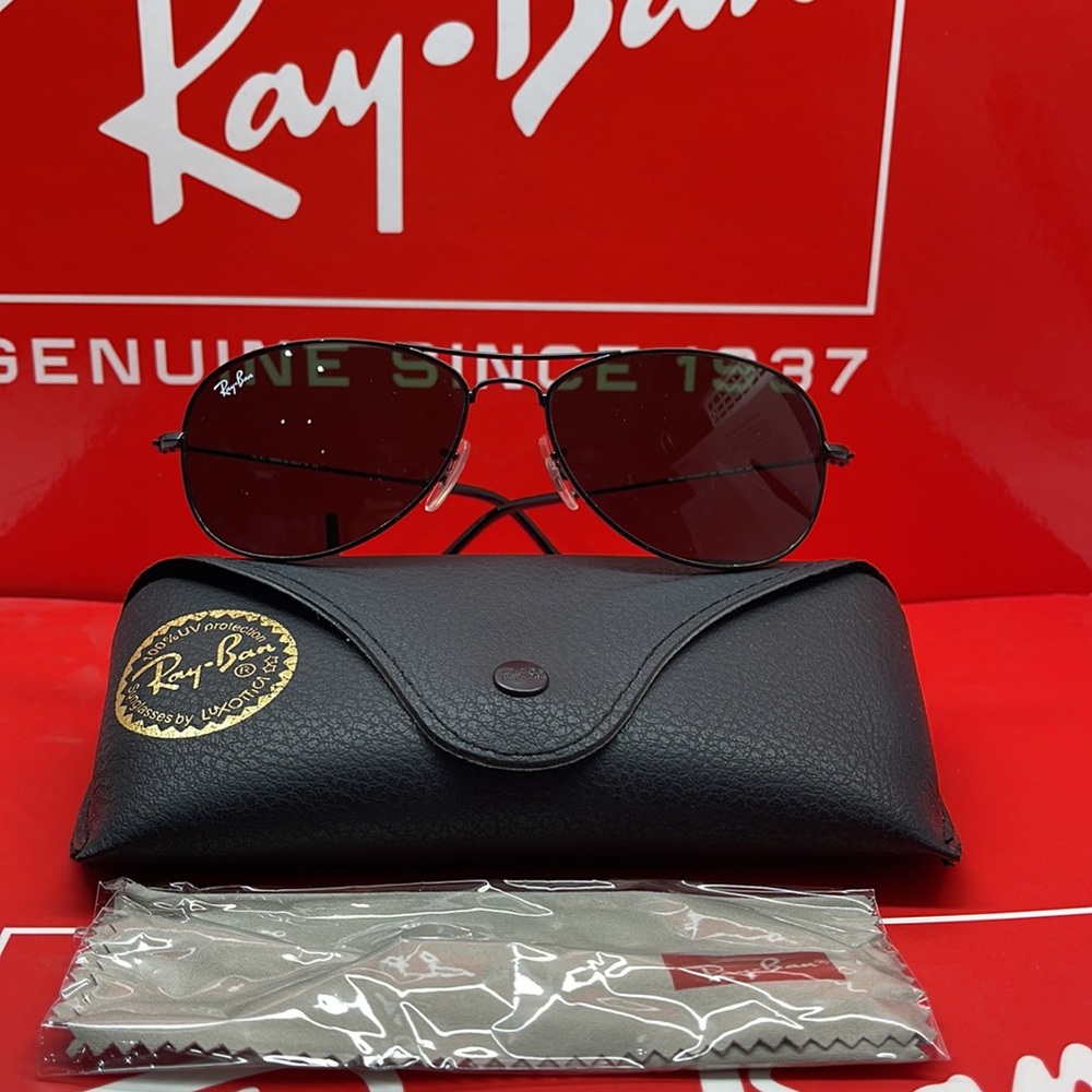 BNIB Rayban Cockpit 3362 Unisex Black with G-15 (green) Lenses - Picture 2 of 8